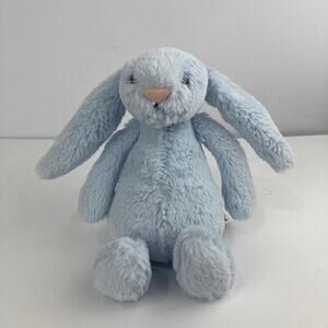 Little Jellycat Bashful Blue Bunny Rabbit Rattle Plush